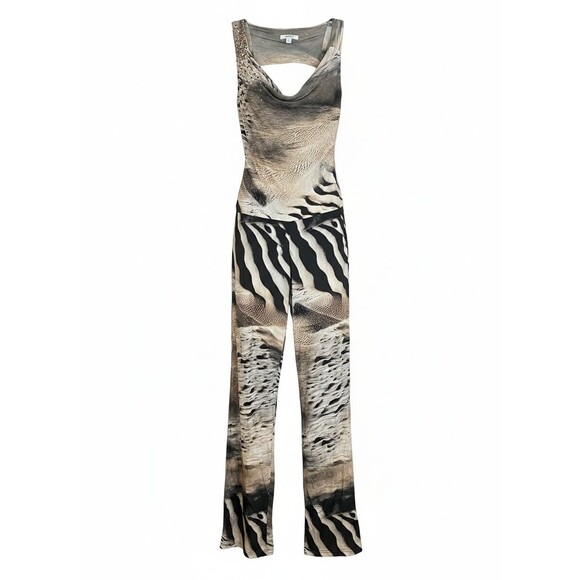 Cristinaeffe Pants - Cristinaeffe Women's Animal Print Sleeveless V-Neck Jumpsuit – Size 42 – NWT